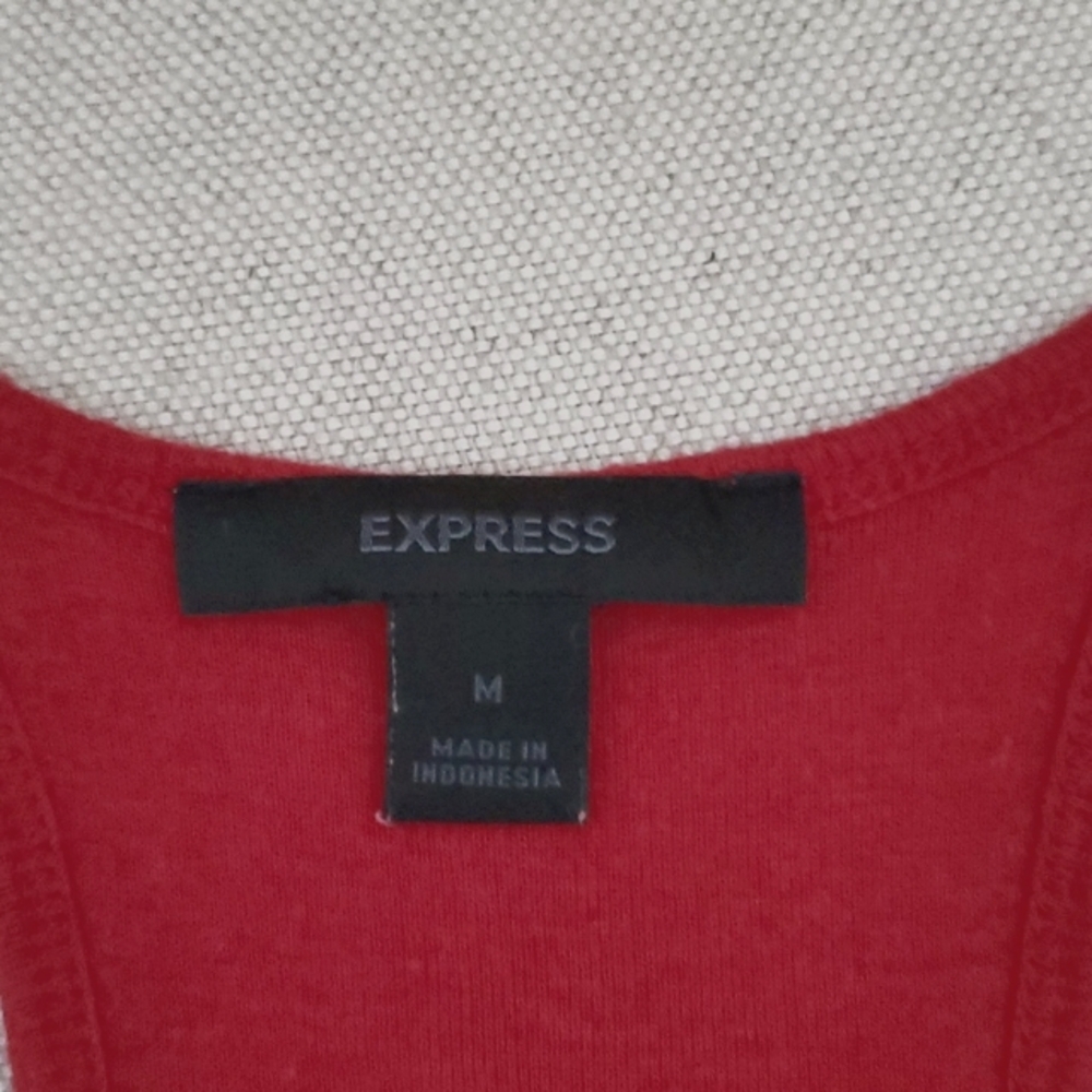 Express Racerback Red Tank Top Size Medium - Picture 7 of 8
